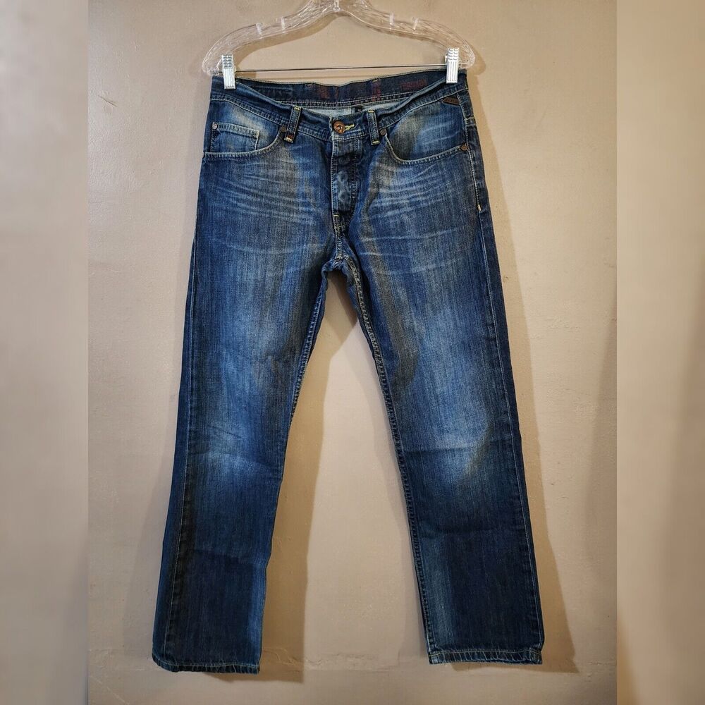 Blend Denim Mens Tornado Button Fly Straight Jeans Size 31 x 30 Short Low Rise